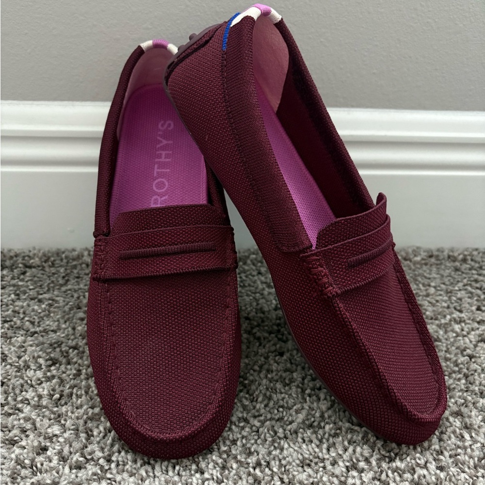 Rothy's Burgundy Loafers. The Driver.